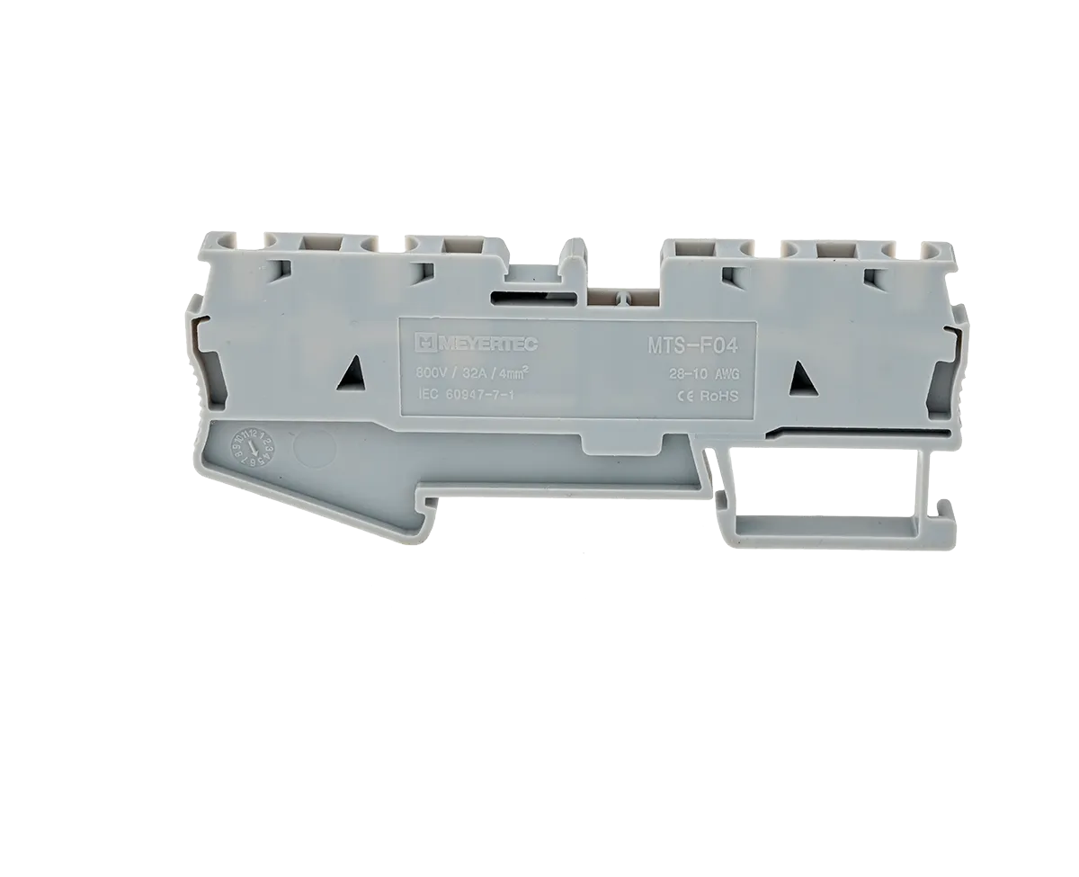 Клемма пружинная четырехпроводная,  4 мм², серая