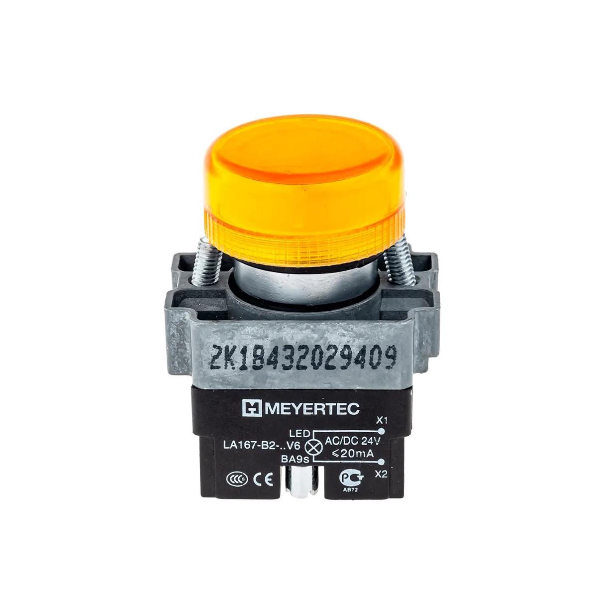 Сигнальная лампа желтый, 24V AC/DC