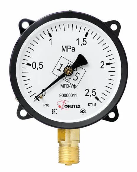 Вакуумметры, мановакуумметры, манометры общетехнические ВП3-Уф, МВП3-Уф, МП3-Уф (Диаметр: 100 мм)