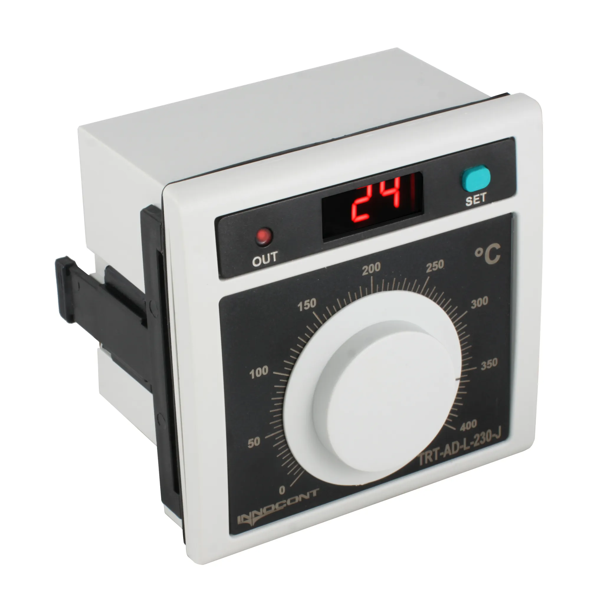 Температурный контроллер с аналоговым управлением и дисплеем, 96х96х50 мм,вход IC, 0...400C, выход реле, ON/OFF, 230VAC