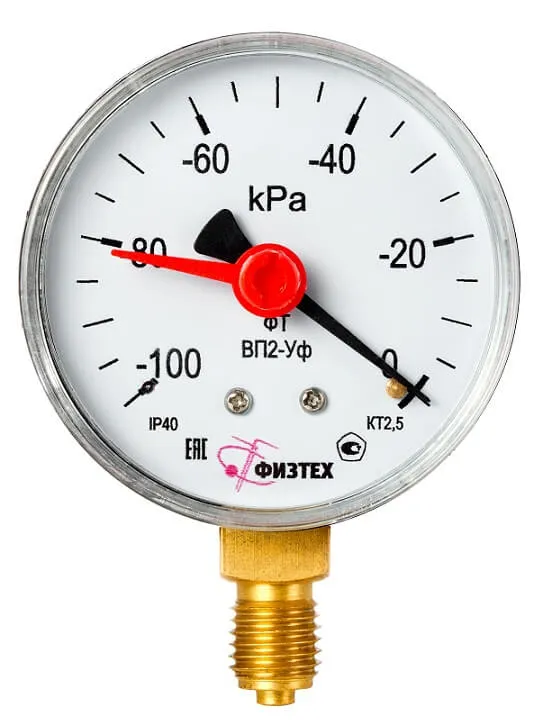 Вакуумметры, мановакуумметры, манометры общетехнические ВП2-Уф, МВП2-Уф, МП2-Уф (Диаметр: 63 мм)